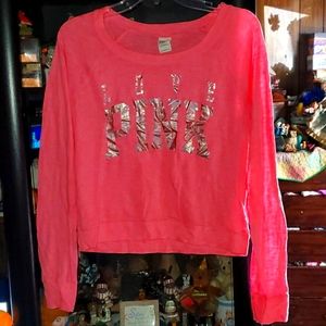 Long sleeve pink vs shirt